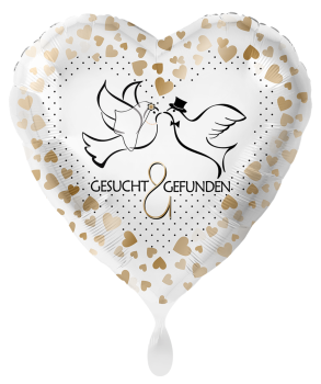 Folienballon - Gesucht und Gefunden, Tauben - ø 43cm